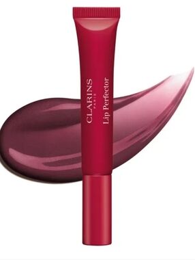 Clarins Lip Perfector Plumping Peptide Glossy Enhancer Garnet # 18 Lipgloss New